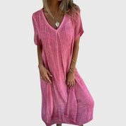 Sofia | Elegante Abito Leggero con Scollo a V per Cerimonia Donna 2