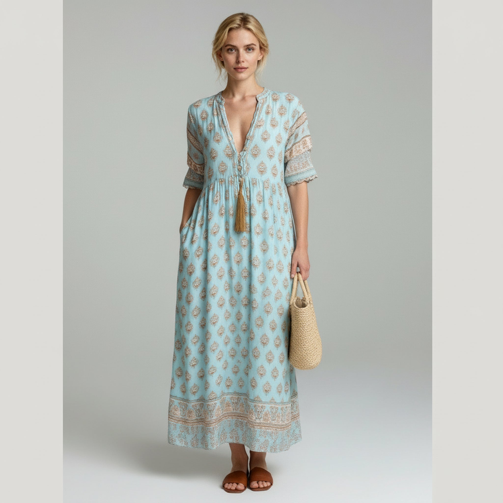 Sofia | Elegante Abito Midi Estivo Boho per Donna 1
