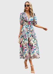 Sofia | Elegante Abito Midi Floreale per Cerimonia 0