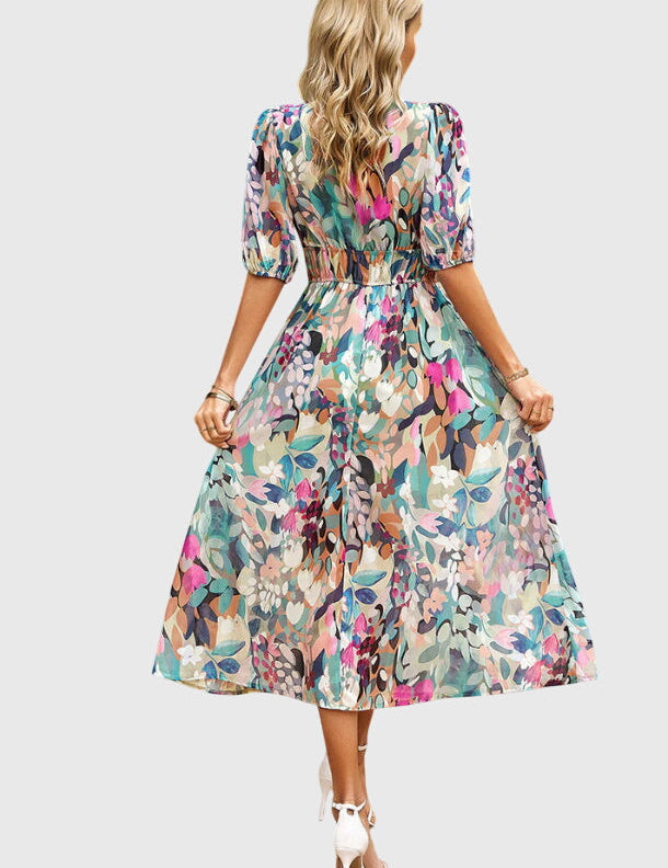Sofia | Elegante Abito Midi Floreale per Cerimonia 1