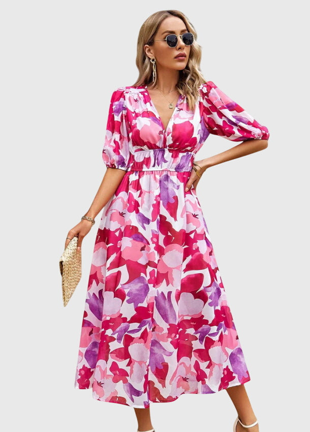 Sofia | Elegante Abito Midi Floreale per Cerimonia 10