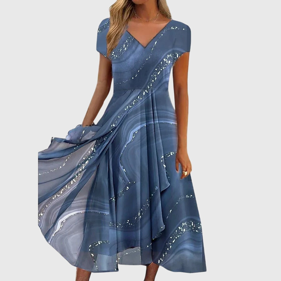 Sofia | Elegante Abito Midi Fluido per Ogni Occasione 0