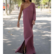 Sofia | Elegante Abito Monospalla Nero Casual Donna 2
