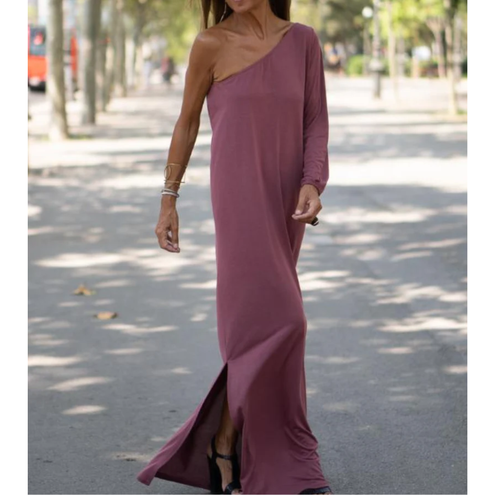 Sofia | Elegante Abito Monospalla Nero Casual Donna 2