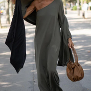 Sofia | Elegante Abito Monospalla Nero Casual Donna 3