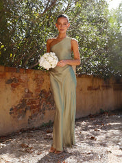 Sofia | Elegante Abito Sexy con Spacco Asimmetrico Verde 2