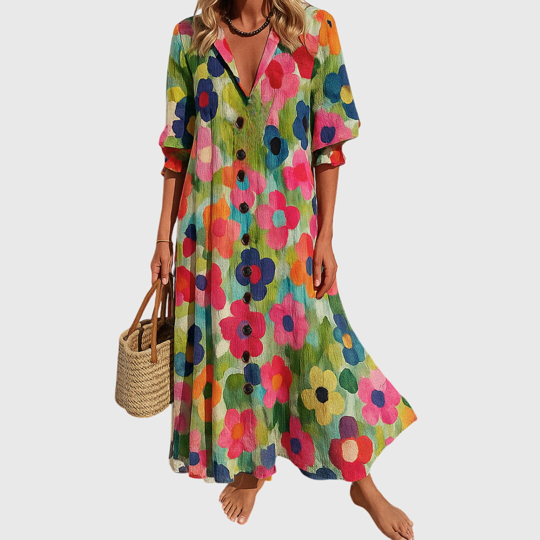 Sofia | Elegante Abito Snellente Boho per Cerimonia Donna 0