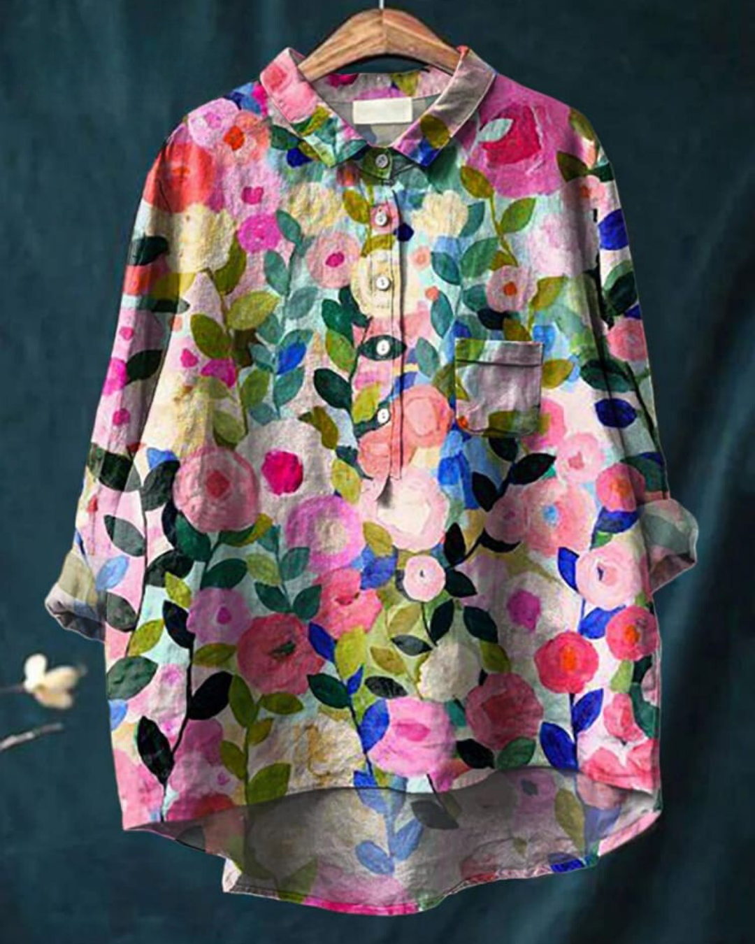 Sofia | Elegante Camicetta Floreale Donna Con Maniche Corte 1