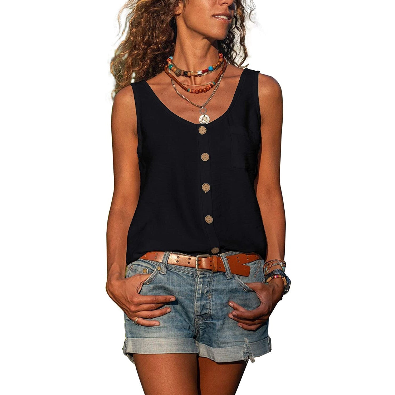 Sofia | Elegante Canottiera Bianca Donna Slim Fit 8