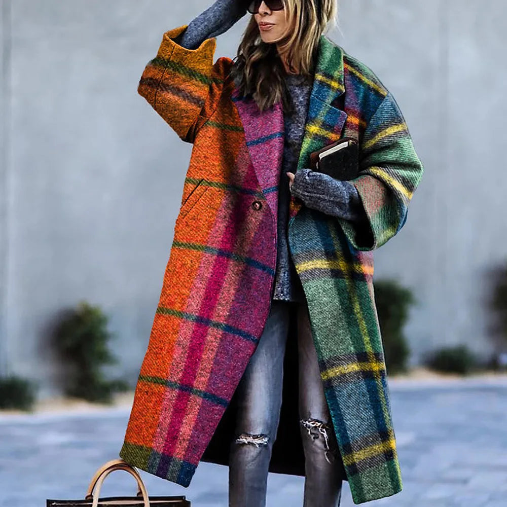 Sofia | Elegante Cappotto Lungo Nero Donna Oversize 1