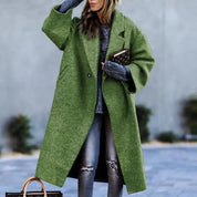 Sofia | Elegante Cappotto Lungo Nero Donna Oversize 13