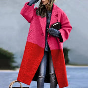 Sofia | Elegante Cappotto Lungo Nero Donna Oversize 16