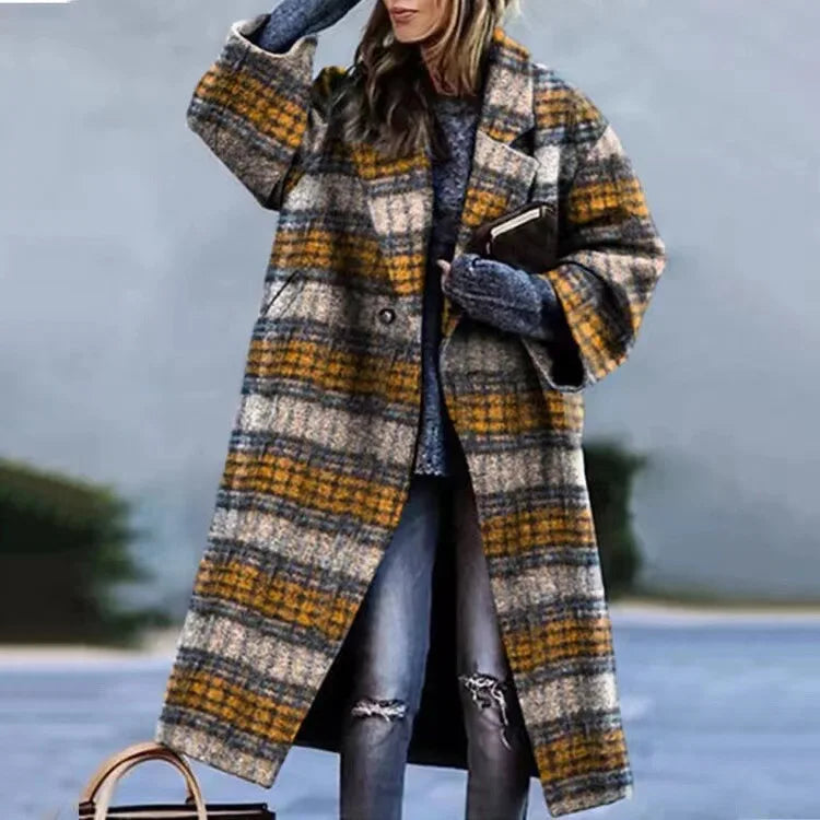 Sofia | Elegante Cappotto Lungo Nero Donna Oversize 21
