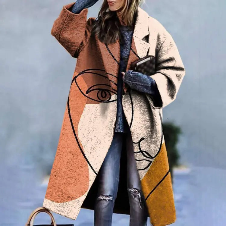 Sofia | Elegante Cappotto Lungo Nero Donna Oversize 24