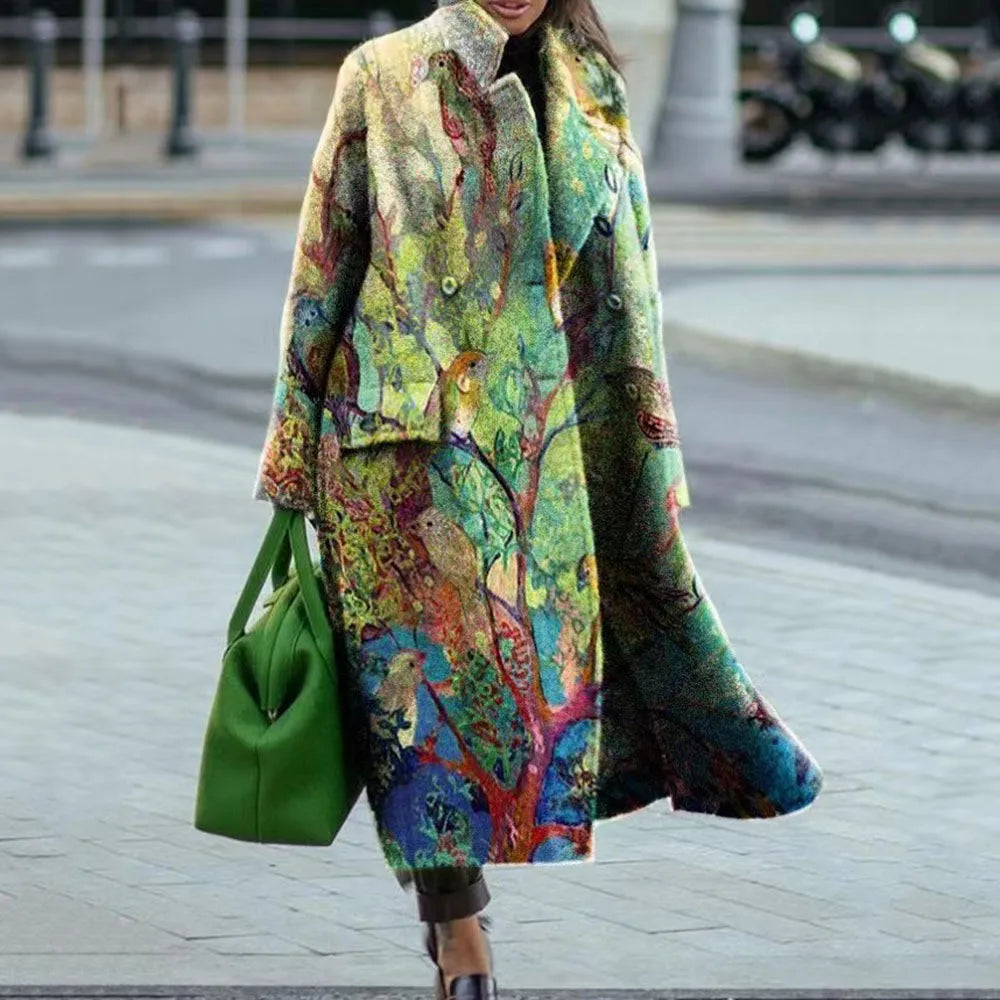 Sofia | Elegante Cappotto Lungo Nero Donna Oversize 27