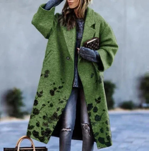 Sofia | Elegante Cappotto Lungo Nero Donna Oversize 28
