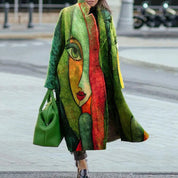 Sofia | Elegante Cappotto Lungo Nero Donna Oversize 3