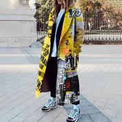 Sofia | Elegante Cappotto Lungo Nero Donna Oversize 9