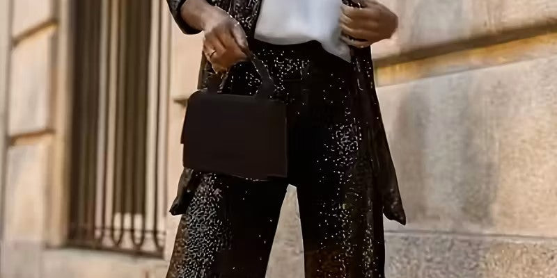 Sofia | Elegante Completo Paillettes per Cerimonia e Occasioni Speciali 0