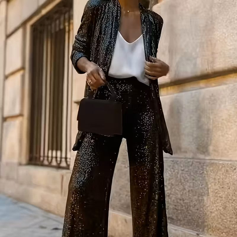 Sofia | Elegante Completo Paillettes per Cerimonia e Occasioni Speciali 0