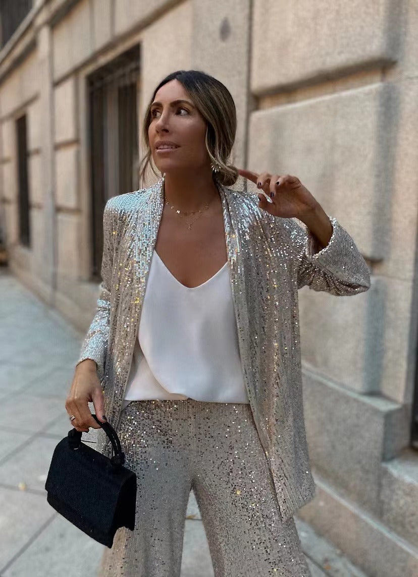 Sofia | Elegante Completo Paillettes per Cerimonia e Occasioni Speciali 3