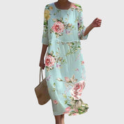 Sofia | Elegante Maxi Abito Floreale Multicolore per Donna 0
