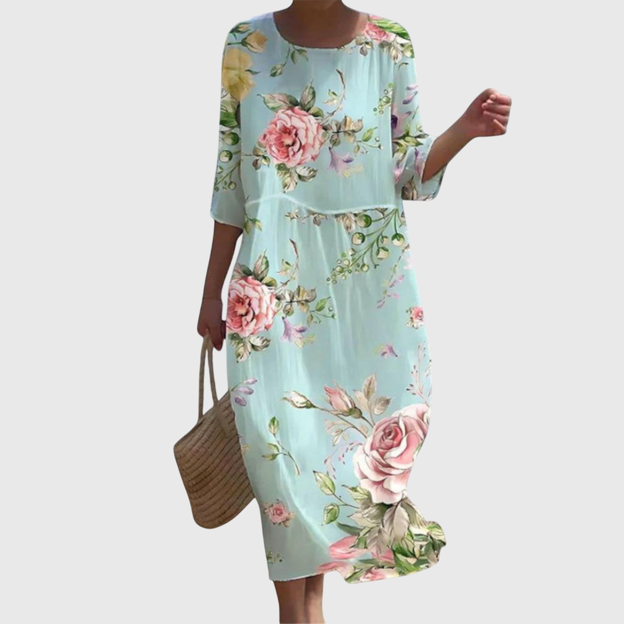 Sofia | Elegante Maxi Abito Floreale Multicolore per Donna 0