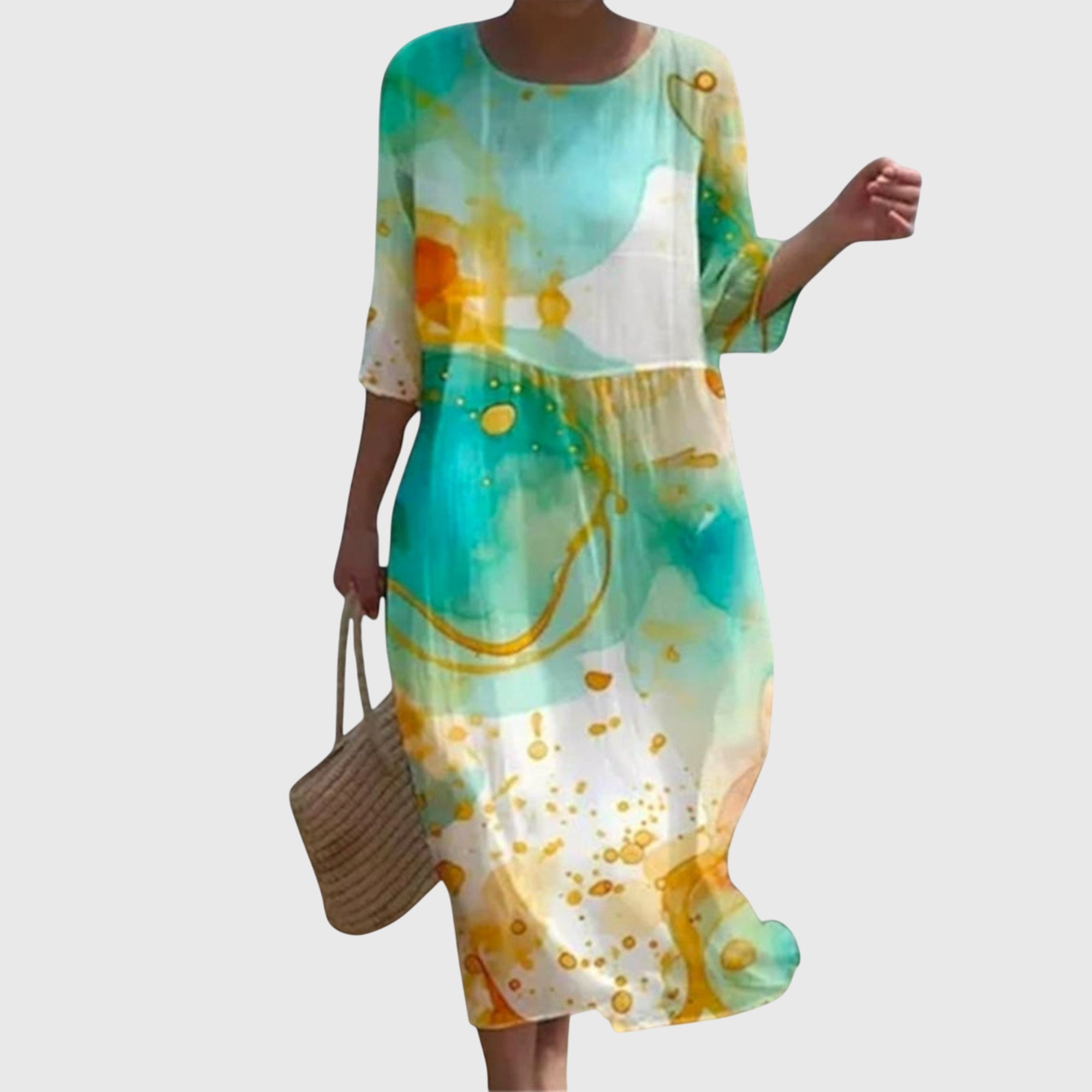 Sofia | Elegante Maxi Abito Floreale Multicolore per Donna 1