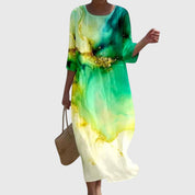 Sofia | Elegante Maxi Abito Floreale Multicolore per Donna 5