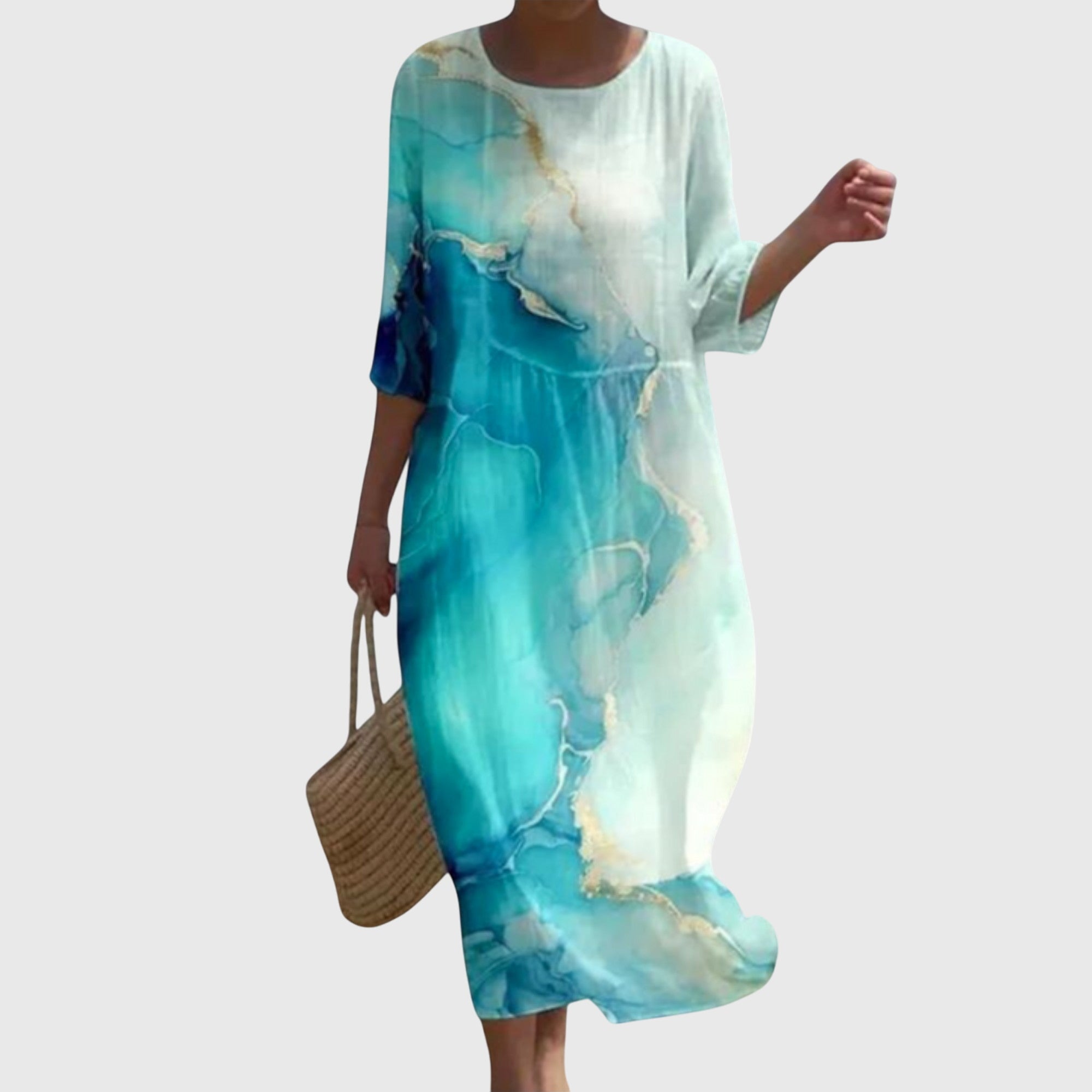 Sofia | Elegante Maxi Abito Floreale Multicolore per Donna 7