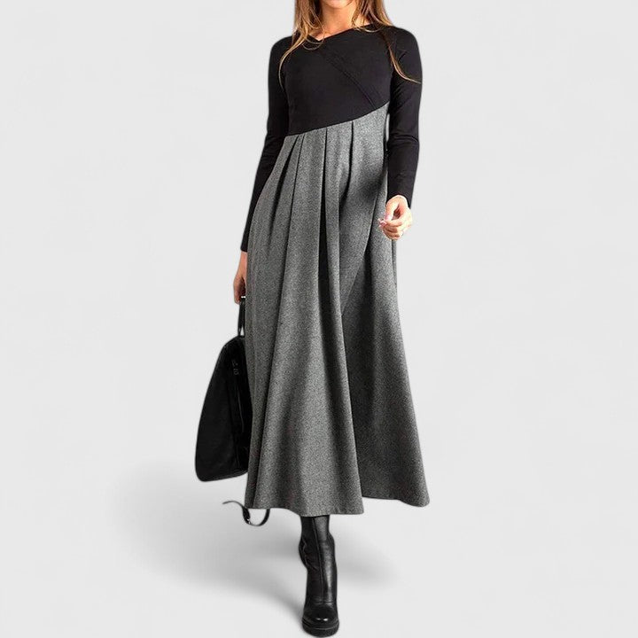 Sofia | Elegante Maxi Abito Lungo con Maniche Lunghe 0