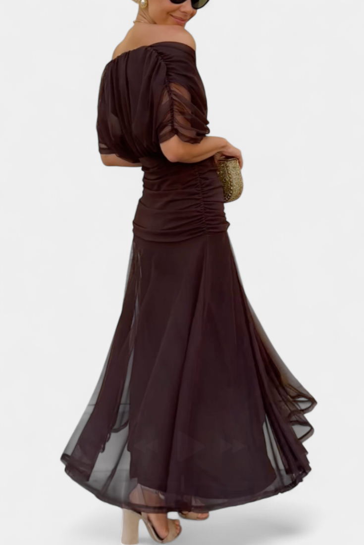 Sofia | Elegante Maxi Abito Scollo a V Con Maniche Fluide 1