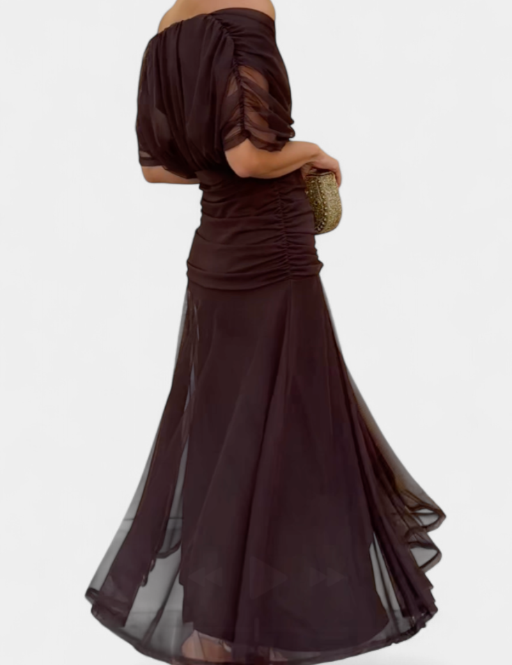 Sofia | Elegante Maxi Abito Scollo a V Con Maniche Fluide 1