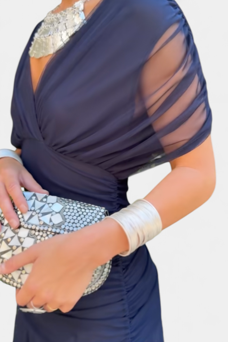 Sofia | Elegante Maxi Abito Scollo a V Con Maniche Fluide 10