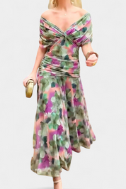 Sofia | Elegante Maxi Abito Scollo a V Con Maniche Fluide 5