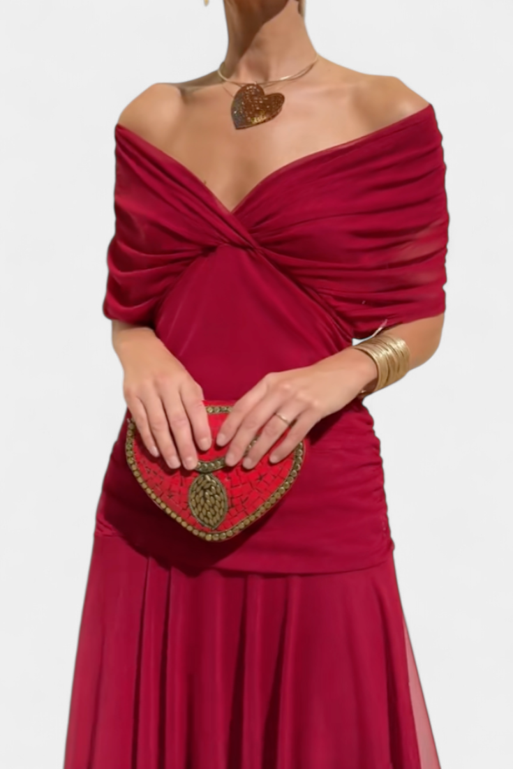 Sofia | Elegante Maxi Abito Scollo a V Con Maniche Fluide 9