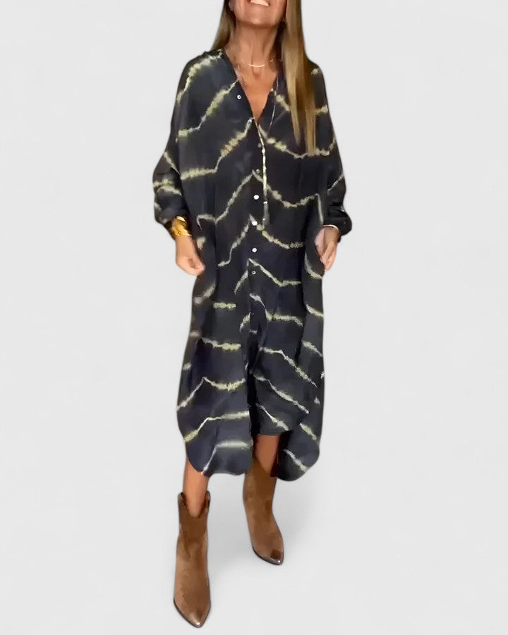 Sofia | Elegante Maxi Abito a Righe Boho per Donna 0