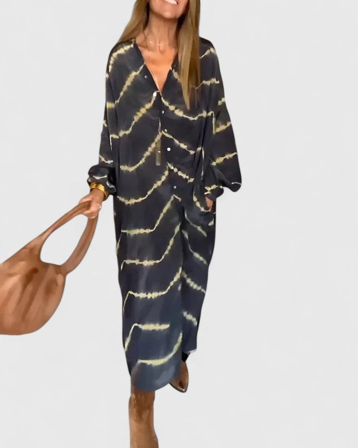 Sofia | Elegante Maxi Abito a Righe Boho per Donna 1