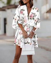 Sofia | Elegante Mini Abito Floreale a Maniche Lunghe per Donna 7