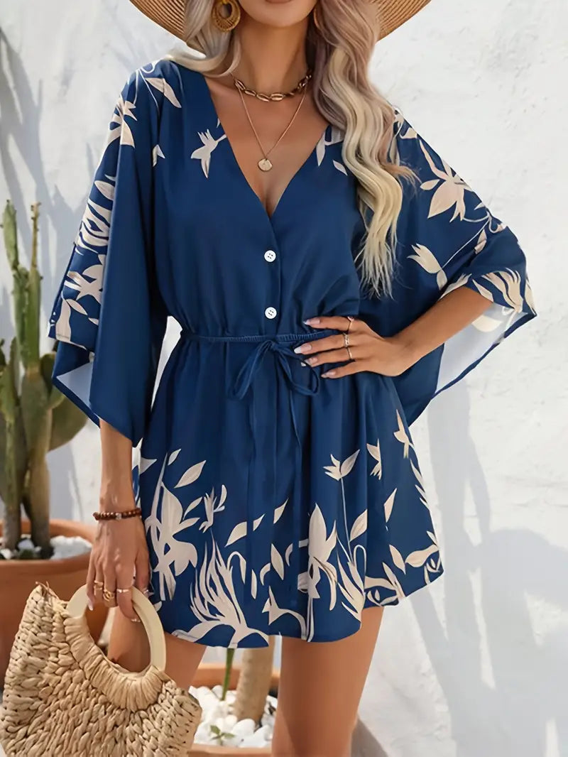 Sofia | Elegante Mini Abito Floreale a Maniche Lunghe per Donna 9