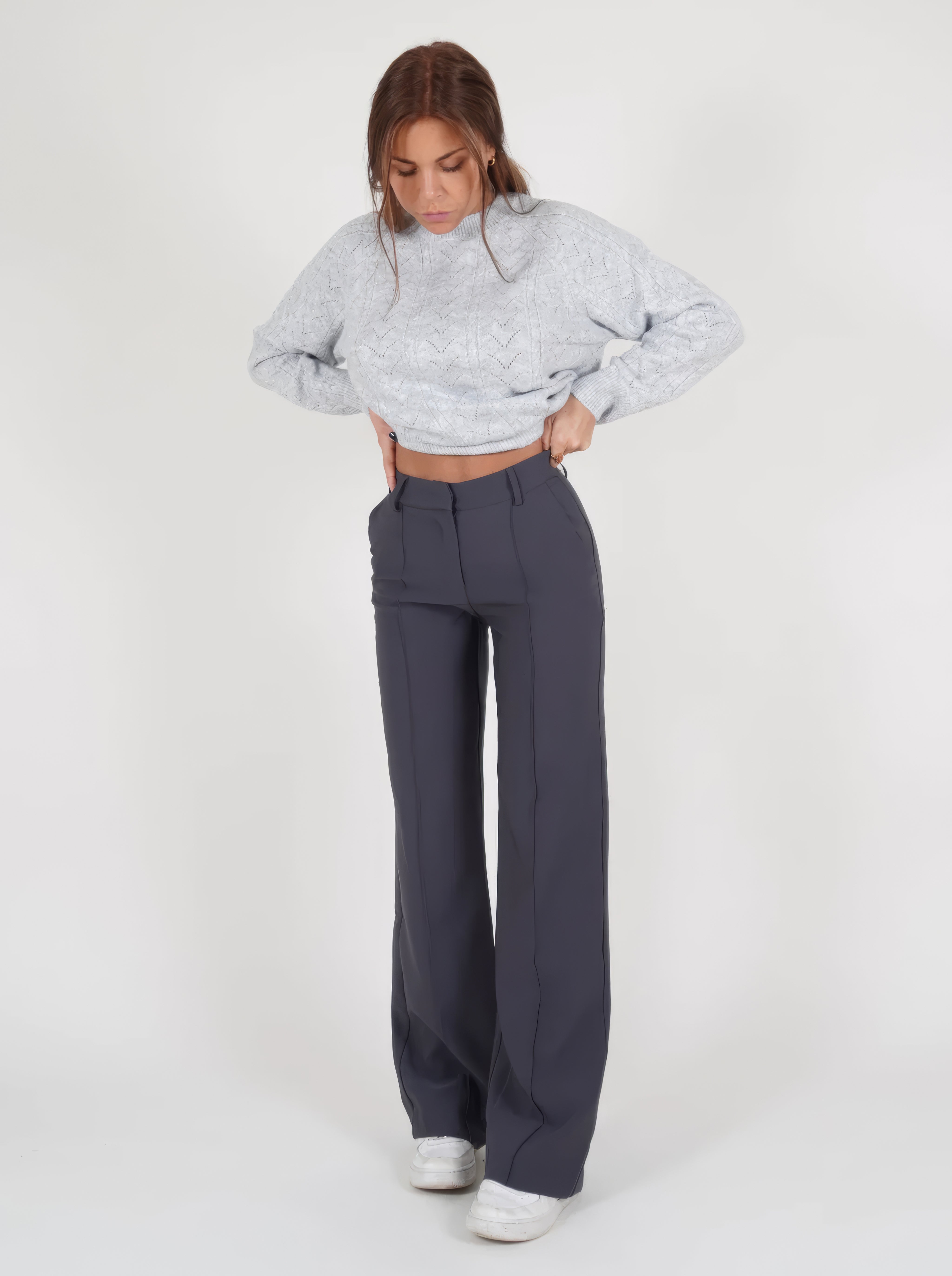 Sofia | Eleganti Pantaloni a Vita Alta con Gamba Dritta per Donna 5