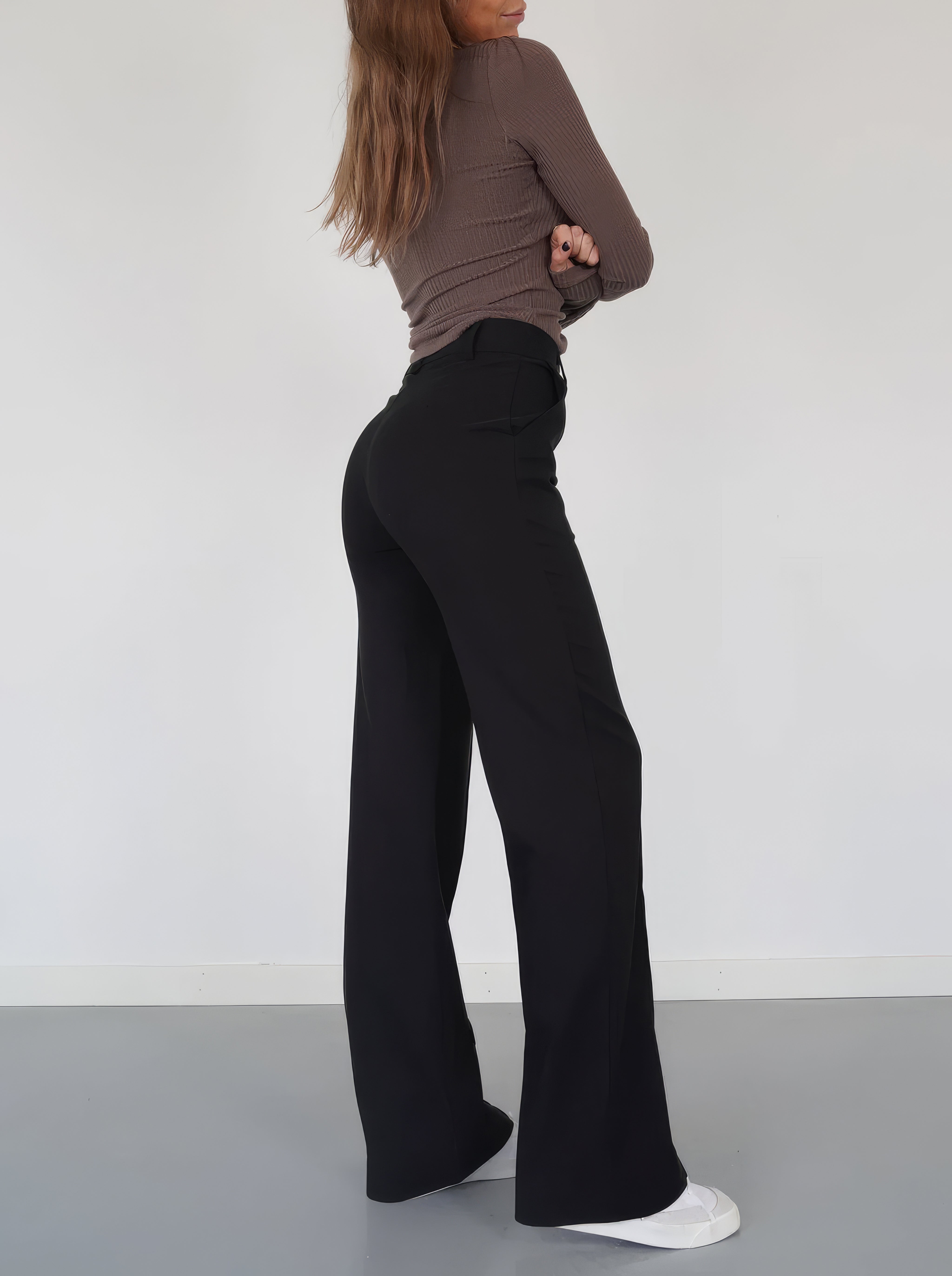 Sofia | Eleganti Pantaloni a Vita Alta con Gamba Dritta per Donna 6
