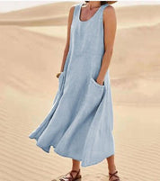 Sophia | Comodo Abito in Cotone con Tasche 11