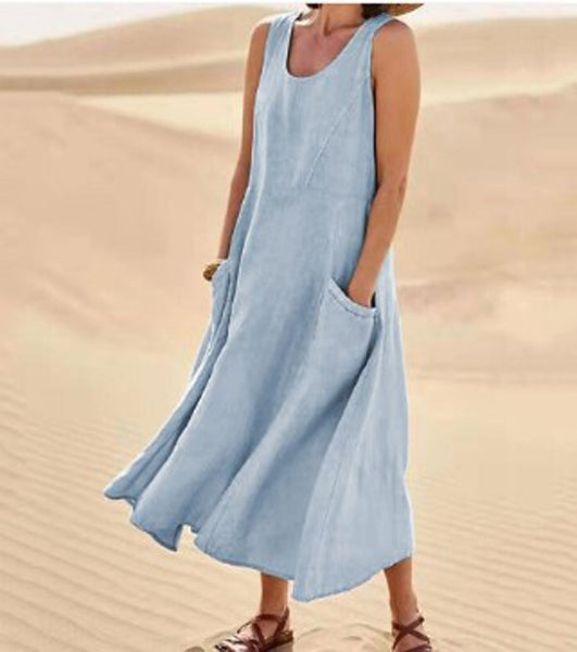 Sophia | Comodo Abito in Cotone con Tasche 11