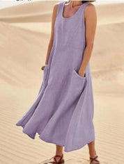 Sophia | Comodo Abito in Cotone con Tasche 13