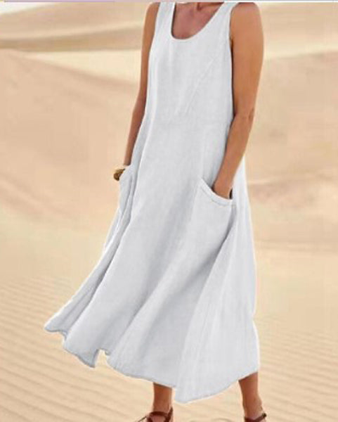 Sophia | Comodo Abito in Cotone con Tasche 3