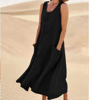 Sophia | Comodo Abito in Cotone con Tasche 4