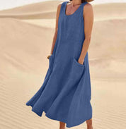 Sophia | Comodo Abito in Cotone con Tasche 6
