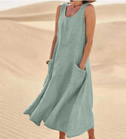 Sophia | Comodo Abito in Cotone con Tasche 7
