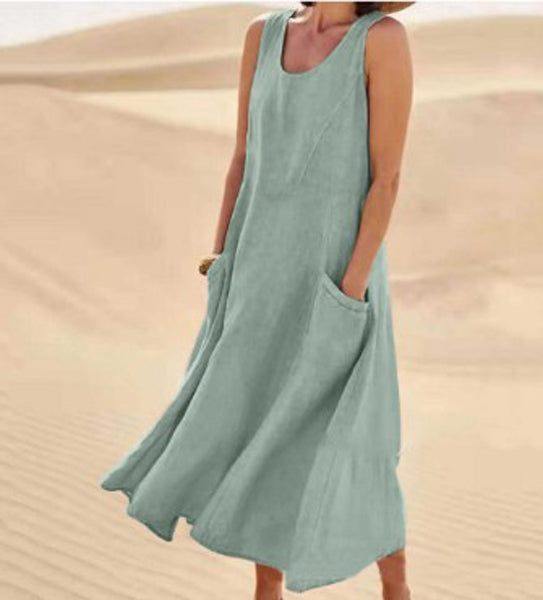 Sophia | Comodo Abito in Cotone con Tasche 7